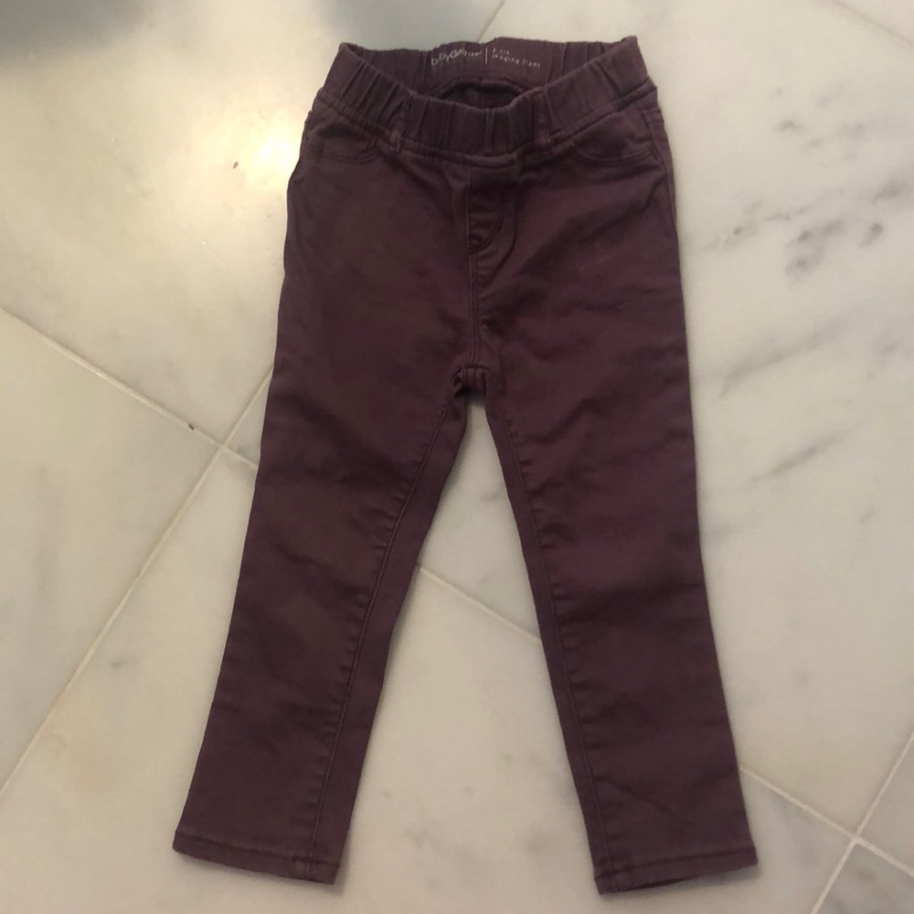 Purple (Eggplant?) Elastic jeans size 3 Gap